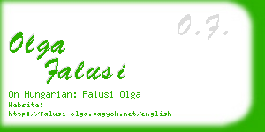 olga falusi business card